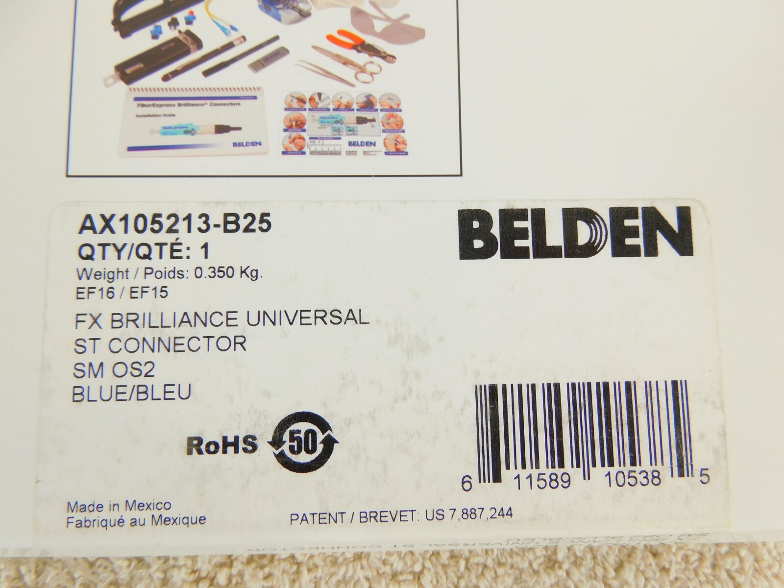 Belden AX105213 ST Connector FX Brilliance Universal SingleMode OS2 – PACK OF 20