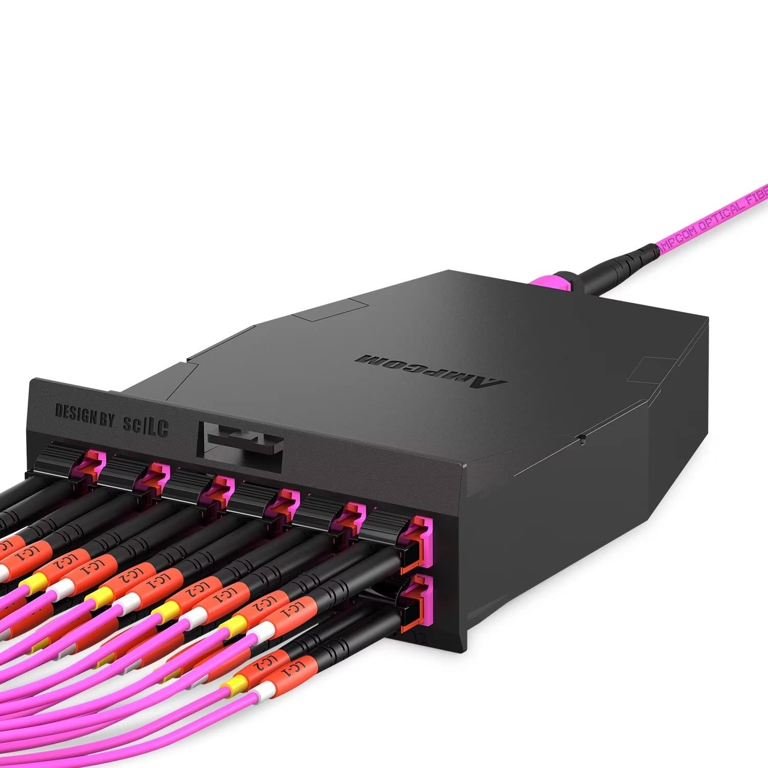2M/6 Ft MPO To LC Breakout Cable 50/125m Multimode OM4 12 Fiber Type B