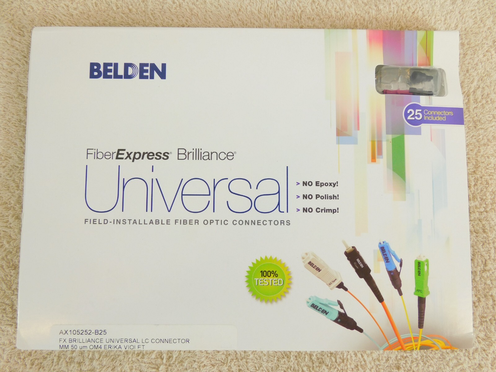Belden AX105252-B25 FX Brilliance LC Connector, OM4 Multimode — PACK OF 25