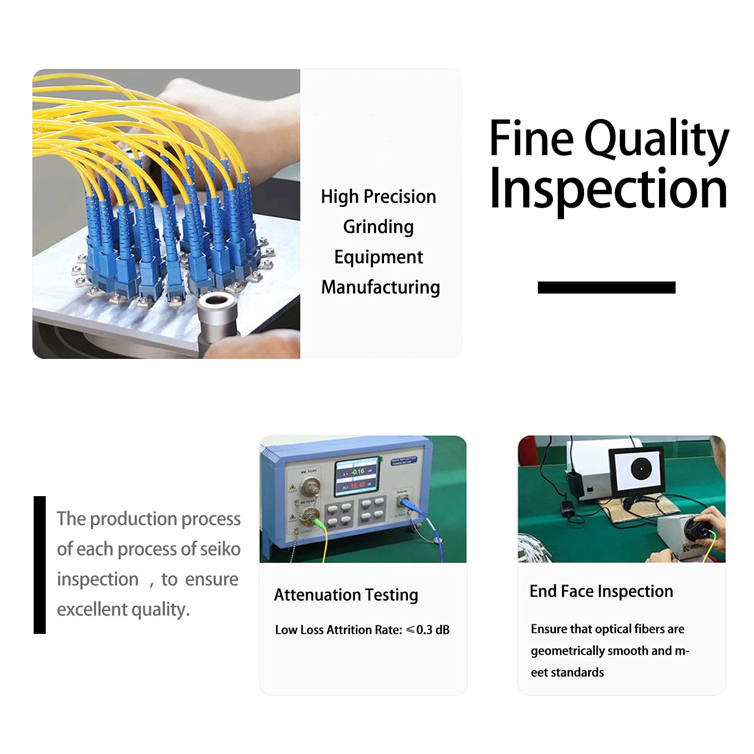 4 PCS 1.5 Meter LC Cable SingleMode 9/125 Fiber Pigtail 6 Color-Coded Patch