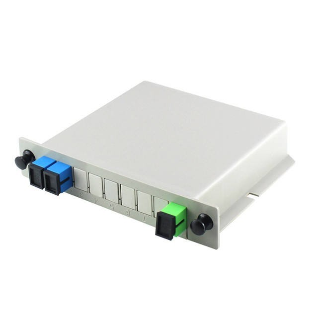 1×2 Plug-in Fiber Splitter ABS Box SC UPC SC/APC Connector Cassette 1×2 Splitter