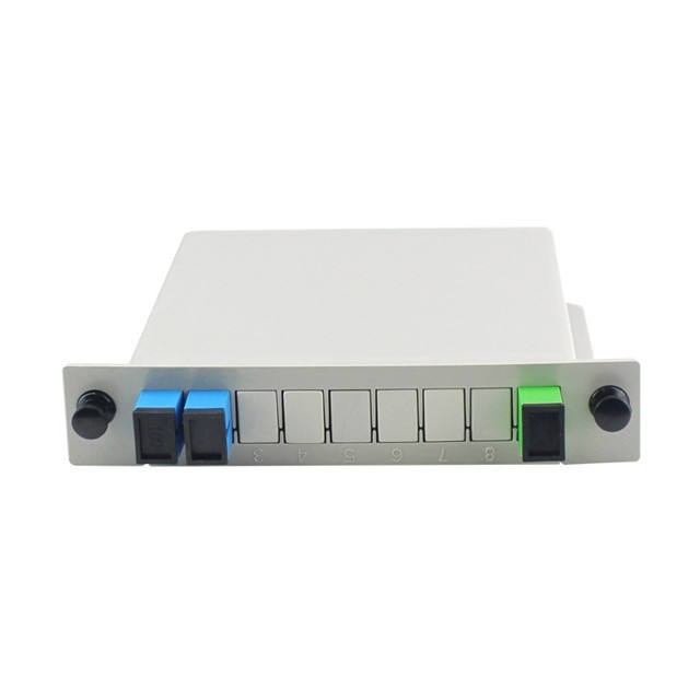 1×2 Plug-in Fiber Splitter ABS Box SC UPC SC/APC Connector Cassette 1×2 Splitter