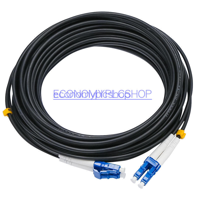 70M Black Armored Fiber Cable LC-LC UPC SM 9/125 Duplex Fiber Optic Patch Cord