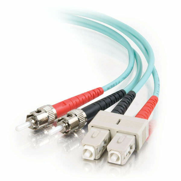 3m SC-ST Duplex 50/125 OM3 Multimode 10GB Fiber Patch Cable OFNR Aqua 10FT