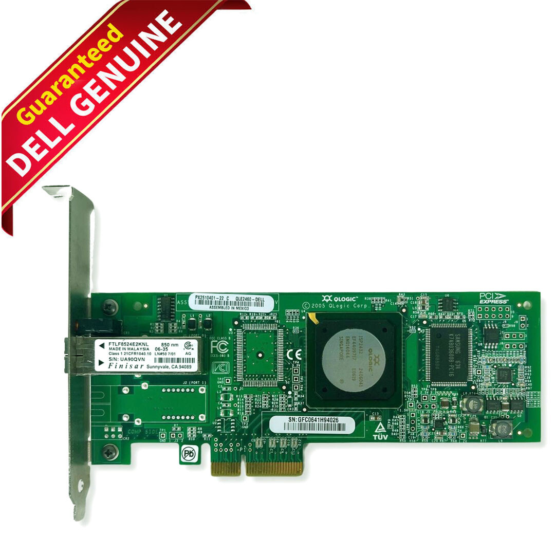 Genuine Dell QLogic QLE2460 4Gb Fiber Channel HBA PCI-E Card – PX2510401 KD414
