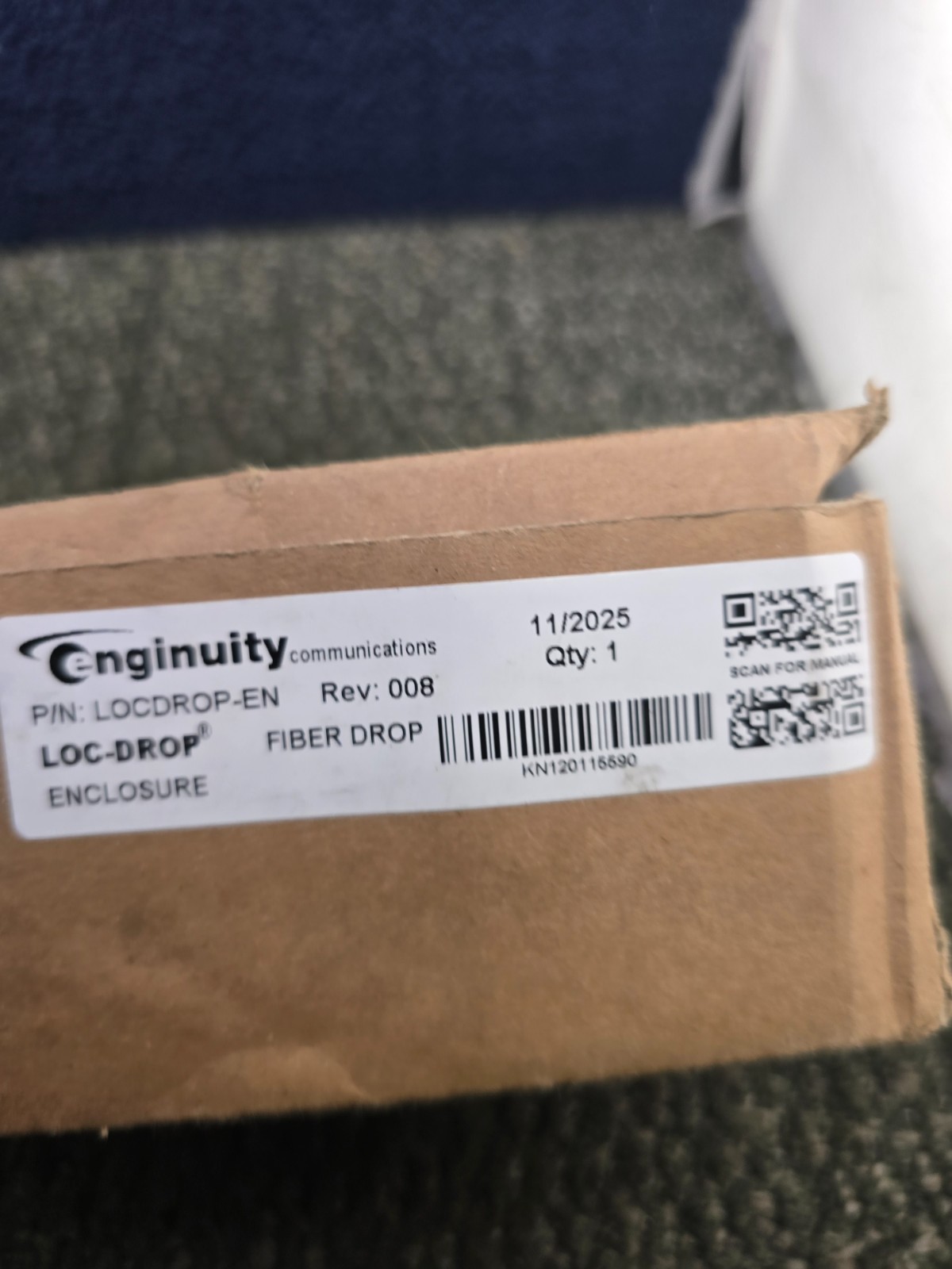 Enginuity Communications LOCDROP-EN Weatherproof Fiber Repair Splice Enclosure