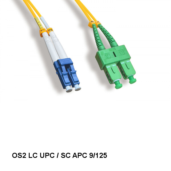 10PCS 2 Meter LC UPC/ SC APC OS2 9 /125 Duplex Single-Mode Fiber Optic Cable