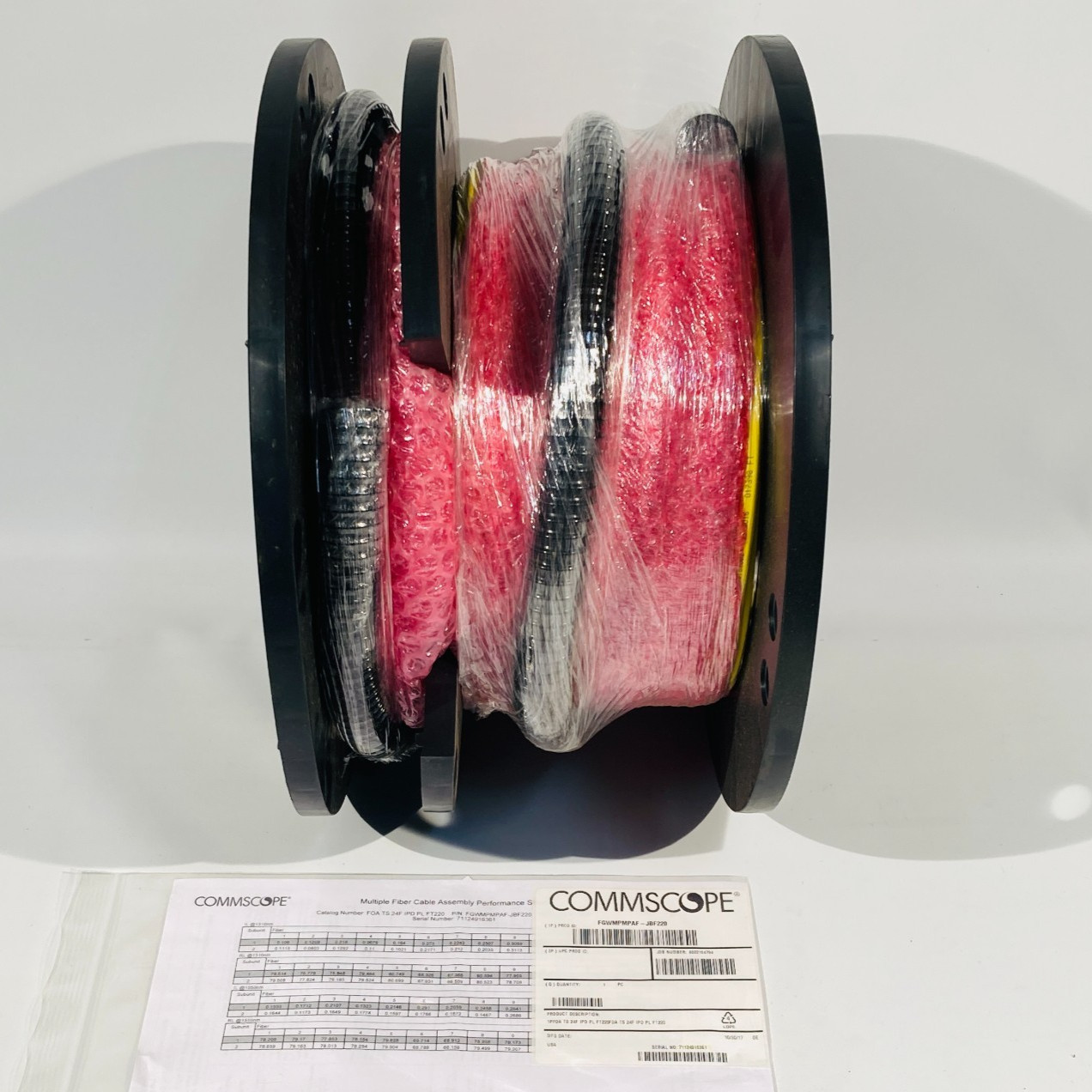 Commscope 220ft MPO 12-Fiber (Fem to Fem) OFNP Fiber Patch FGWMPMPAF-JBF220