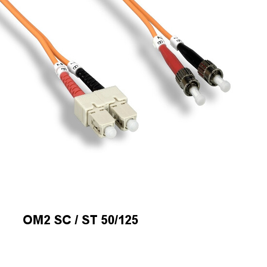 [10X] Kentek 5m OM2 SC to ST Multi-Mode Fiber Optic Cable 50/125 Duplex ATM