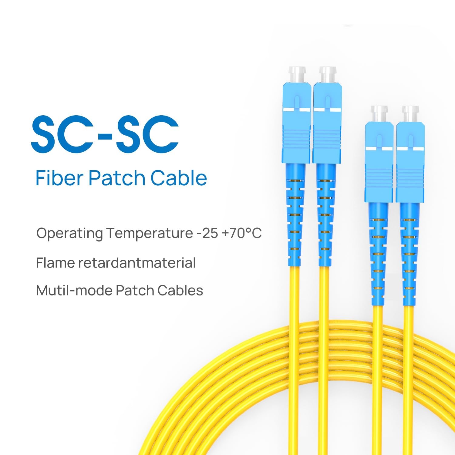 SC to SC Single Mode Duplex Fiber Cable 3M 10GB 9/125um for SFP Transceiver