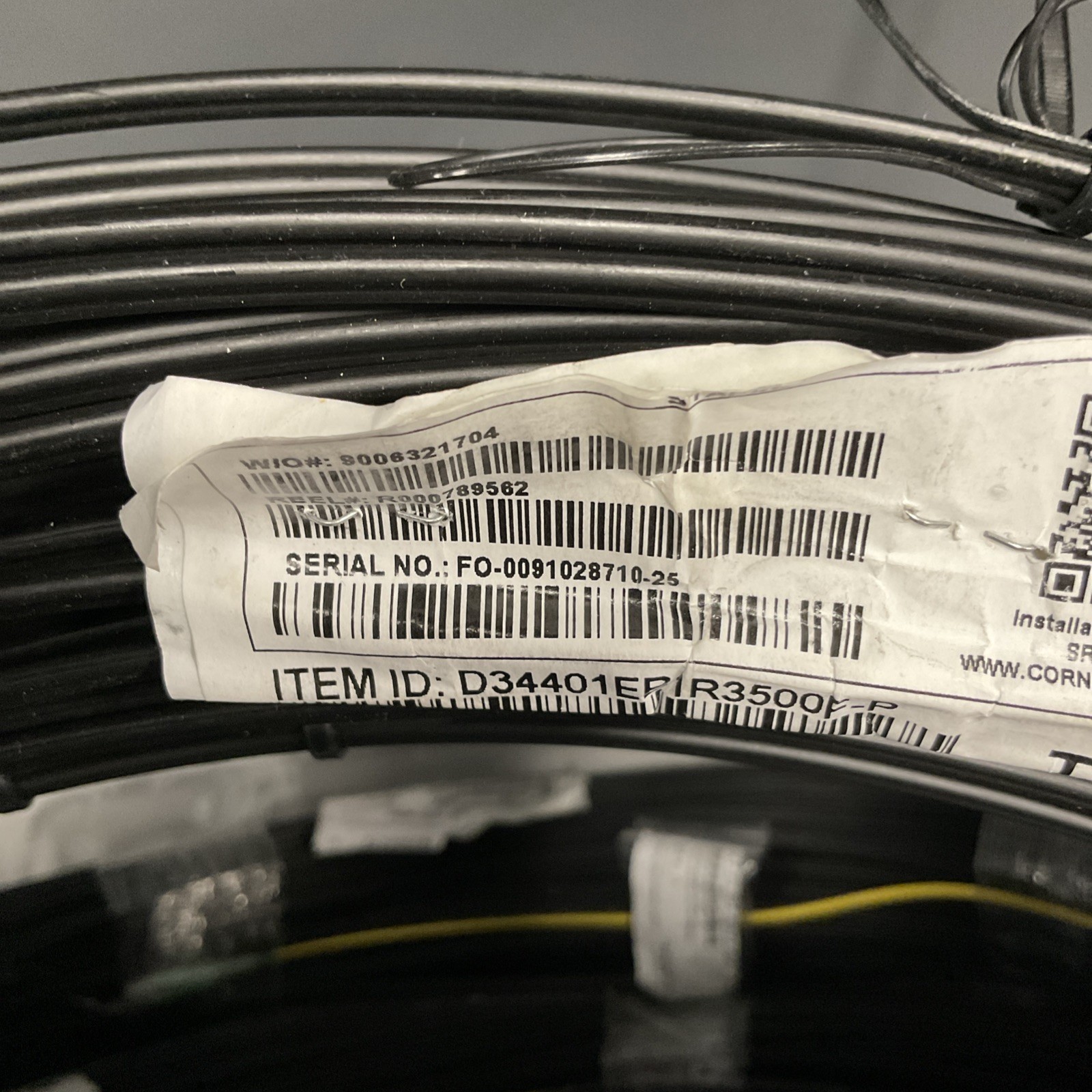 CORNING Flat Fiber Optic DROP PUSHLOK 1f roctdrp pushlokpot/sca326 500 ft