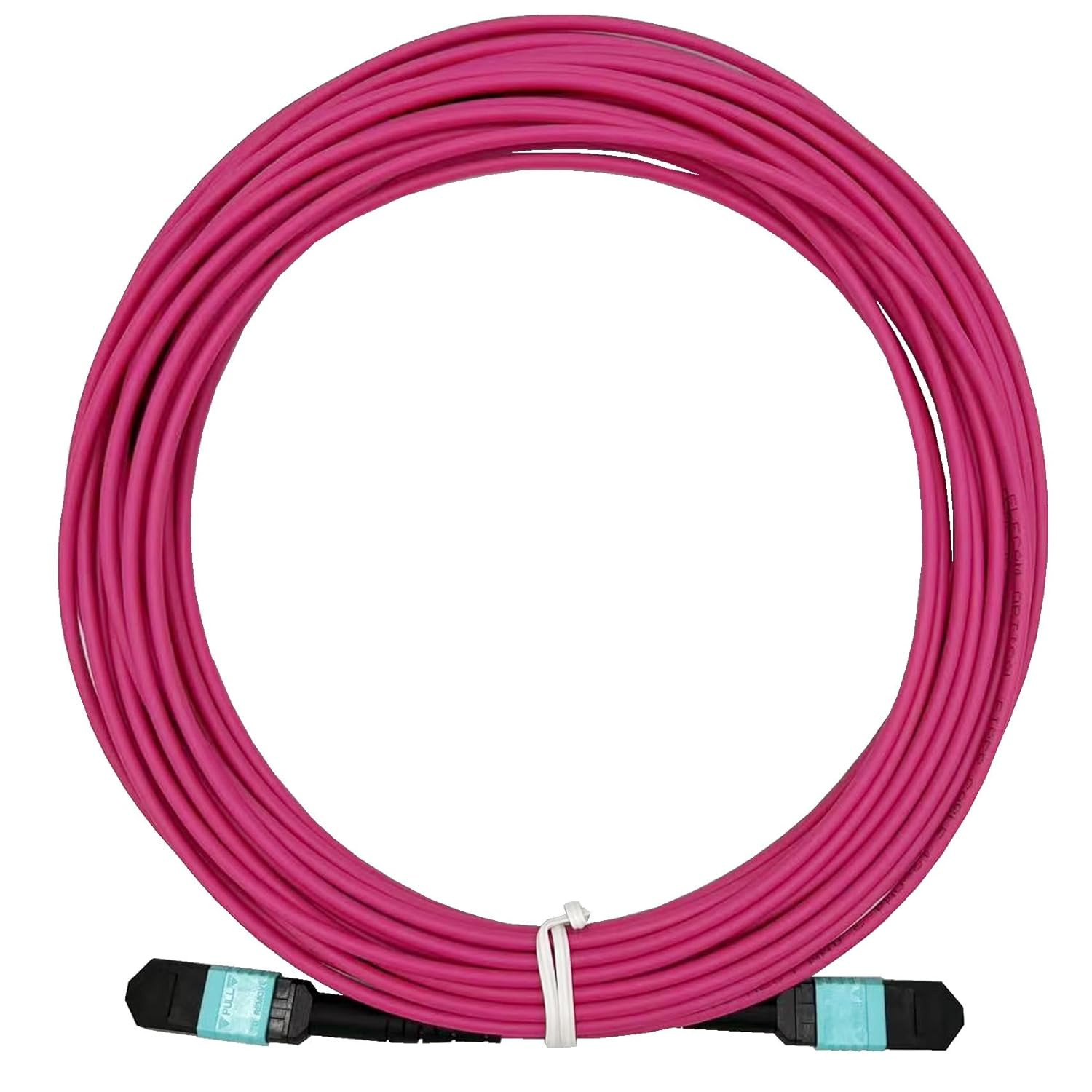 50M OM4 Fiber Optic Cable MPO Female to Female, 12 Fibers, Purple