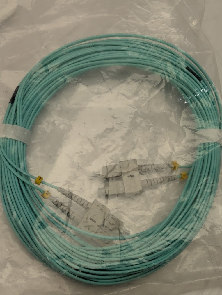 Optical Patch Cord Fiber Cable 15M OM4 SC to SC Duplex Fiber Patch Cable (Aqua)