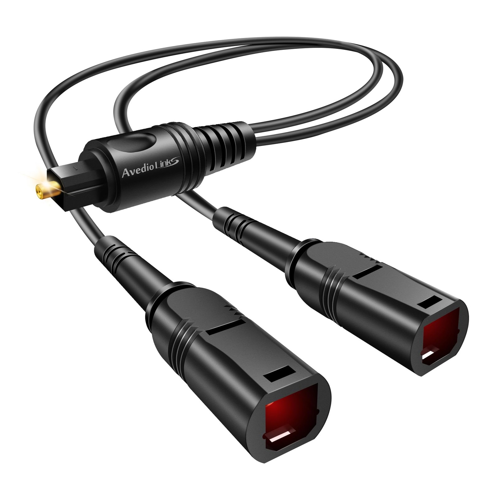 Optical Audio Cable Splitter 1 in 2 Out, Toslink Digital Fiber Audio Splitter…