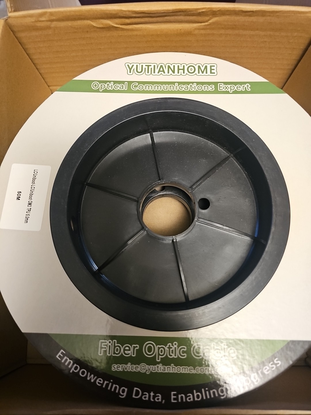 Yutianhome Armored LC Uniboot OM3 TPU 5.0mm 50M, 164 FEET Outdoor Optic Cable