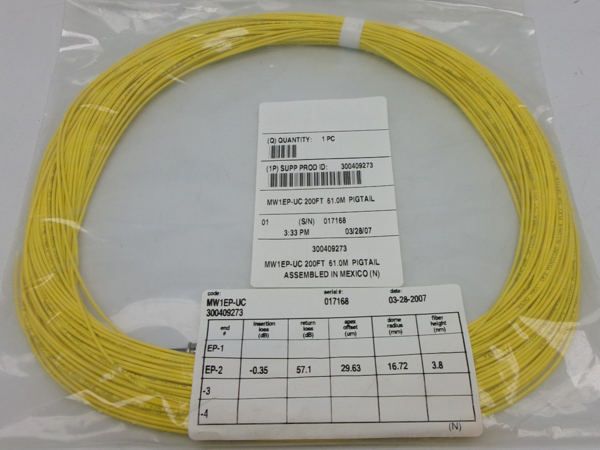 MW1EP-UC – FIBER OPTIC CABLE 300409273 61.0M / 200 FT PIGTAIL #521J