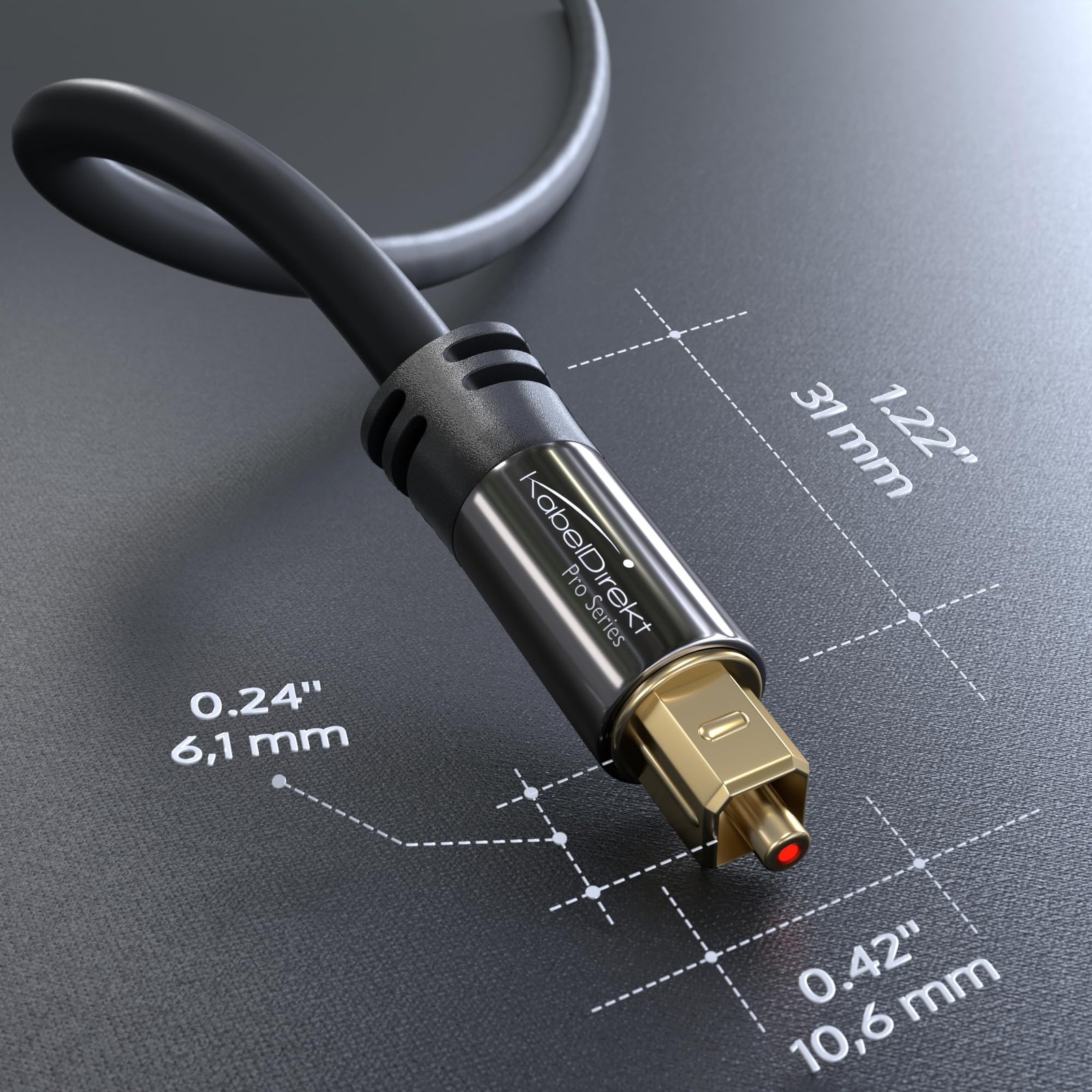TOSLINK – Optical Audio Cable – 3ft – Fiber Optic Cord, S/PDIF Digital Audio …