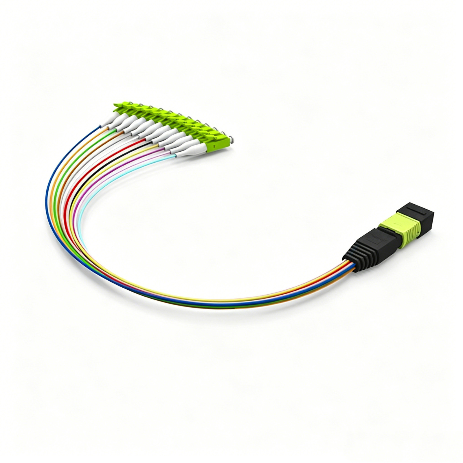 MPO to LC OM5 Multimode Breakout Cable 0.9mm Fanout Module Box Short Patch Cord