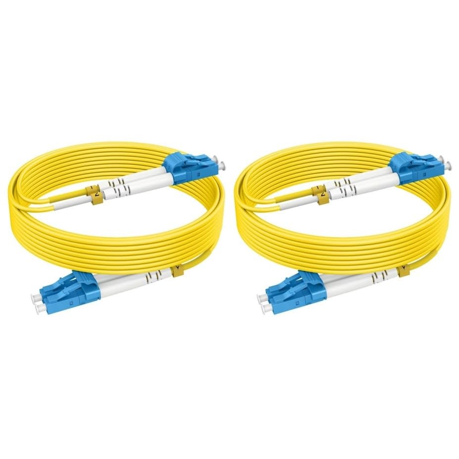 2 PCS OS2 LC To LC Single Mode Fiber Patch Cable 10G SMF Duplex 9/125m 3ft/1m
