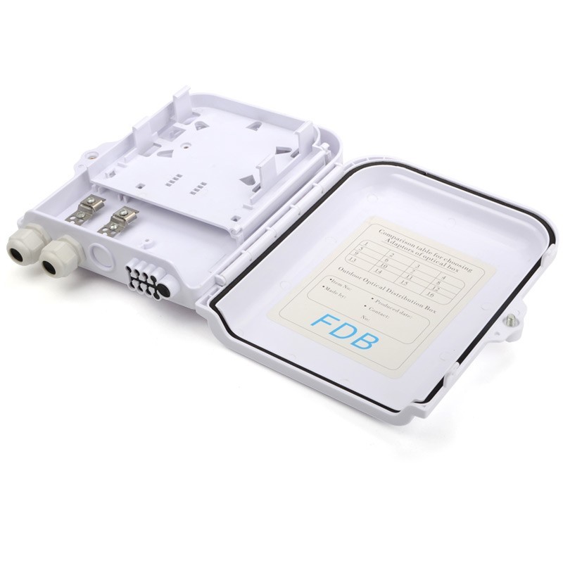 2 in 8 Out Waterproof Fiber Junction Box Pre-Loaded 1×8 SC/UPC PLC Splitter IP65