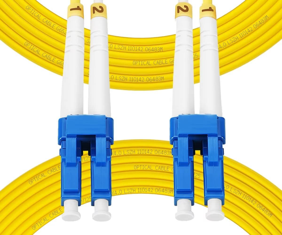 100M OS2 LC to LC Duplex Singlemode Fiber Patch Cable 9/125μm 2.0mm