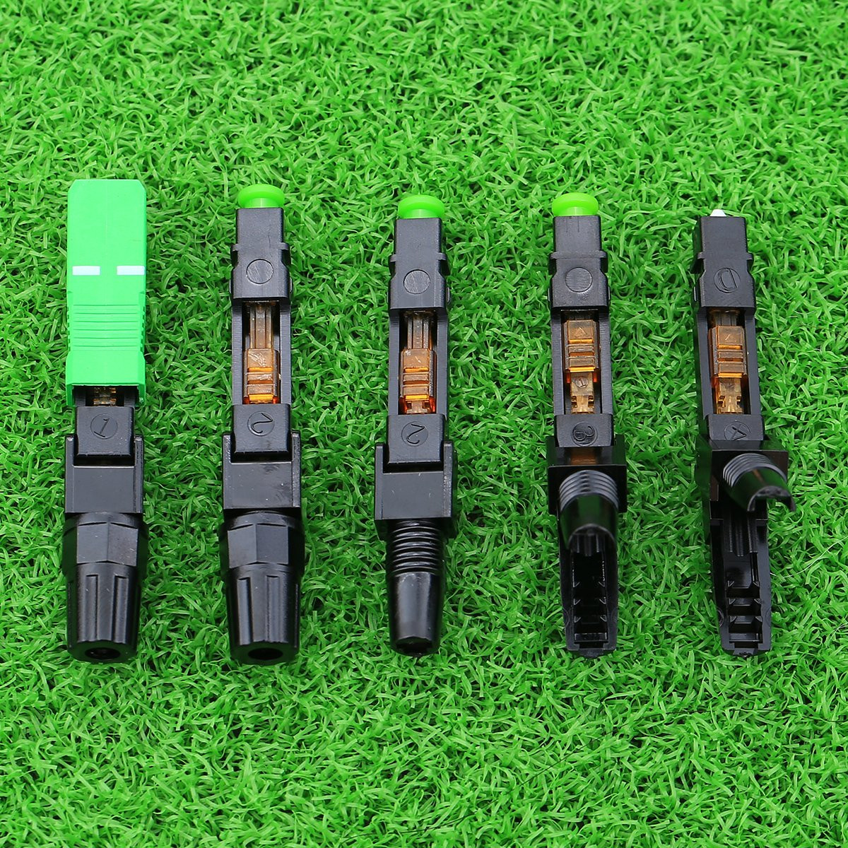 10 Pcs FTTH SC APC Optical Fiber Cable Quick Connector Fast Cold Connection Adap