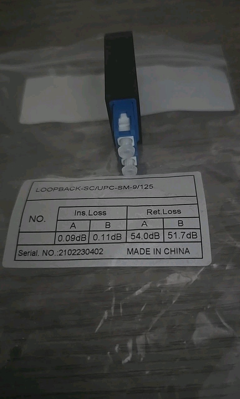 SC Fiber Optic Singlemode SM-9/125μm Loopback Adapter Single Mode SC/UPC Fiber