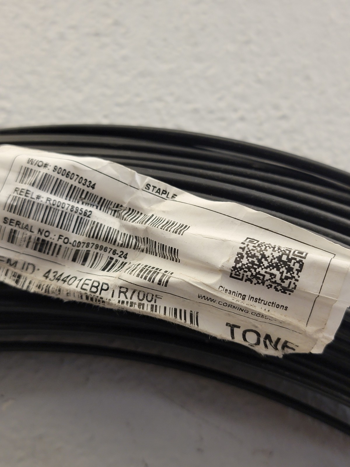 700ft Corning 434401EBFTR700F Flat Fiber Optic Drop Cable F1 SCAOPT/SCA