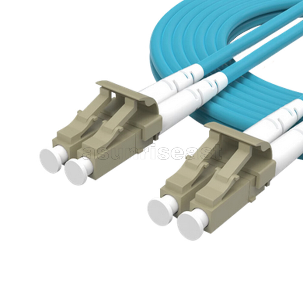 LC UPC to LC UPC 10G OM3 Multimode Duplex Fiber Optic Patch Cord Cable 1-40m lot