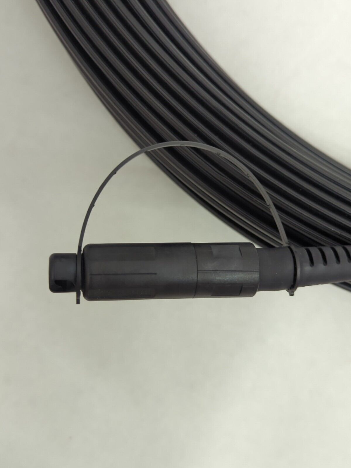 300FT Fiber Optic Flat Drop Cable Hardened SC/APC to Open End, H-Connector SMF 1