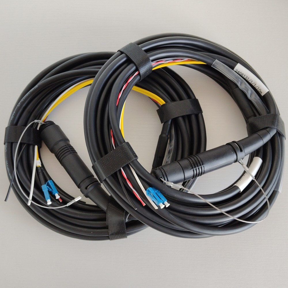 SMPTE Hybrid Cable FUW & PUW Breakout to 2 x Fibers + 4 x Lines 15 Meters(49 FT)