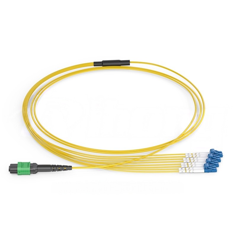 MPO-LC Harness Cables 8 Fibers Singlemode OS2 MPO APC Female To LC UPC Switches