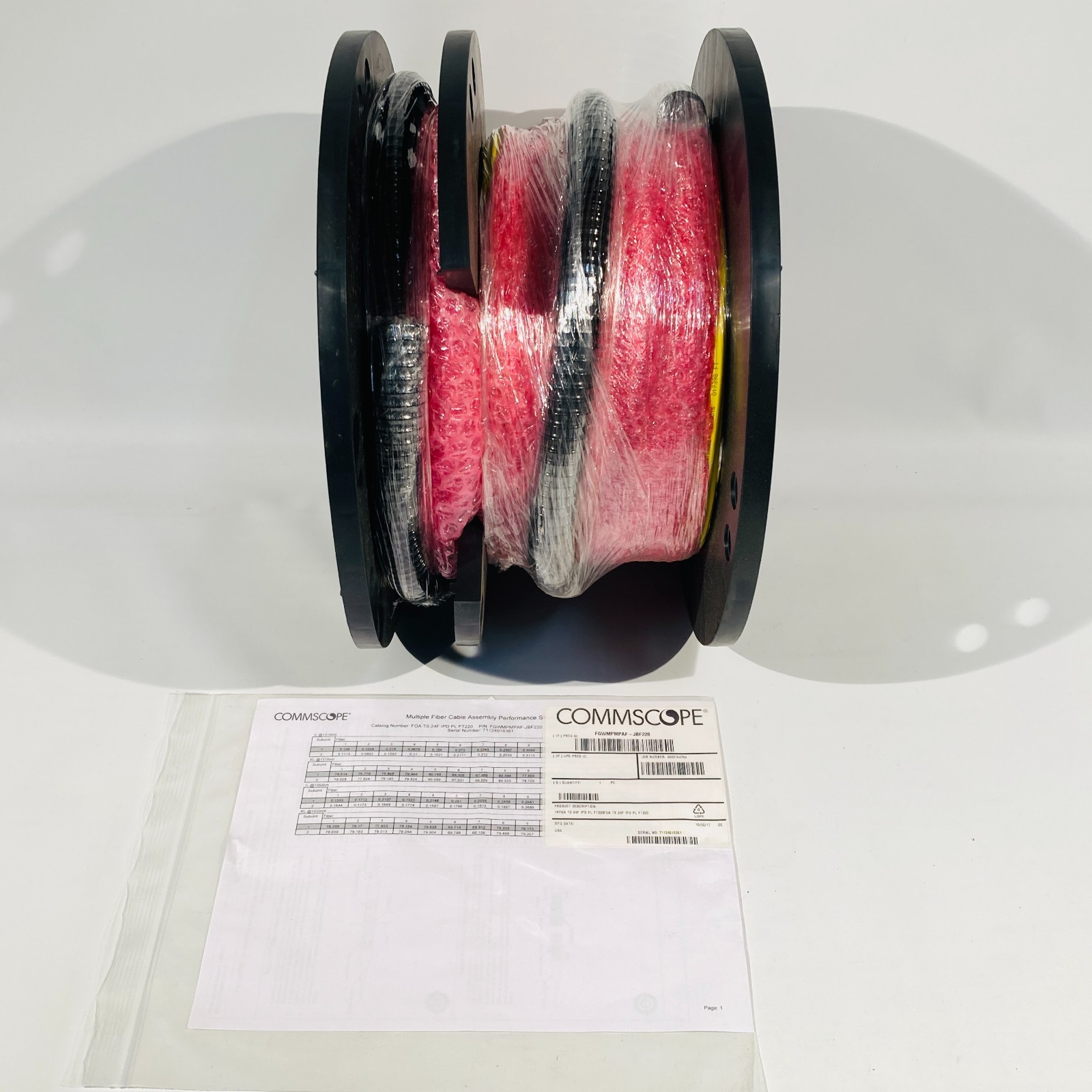 Commscope 220ft MPO 12-Fiber (Fem to Fem) OFNP Fiber Patch FGWMPMPAF-JBF220