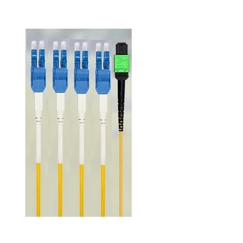 Fiber Optic Fanout 8 Fibers Singlemode OS2 MPO APC Female To LC/PC Transceivers