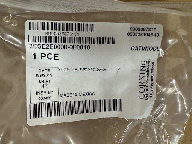 Corning 2 Fiber CATV Node Tail SC/APC 10ft 2CSE2E0000-0F0010