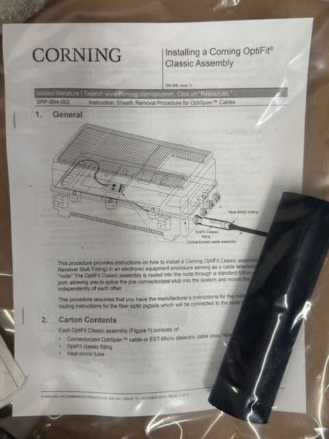 Corning 2 Fiber CATV Node Tail SC/APC 10ft 2CSE2E0000-0F0010
