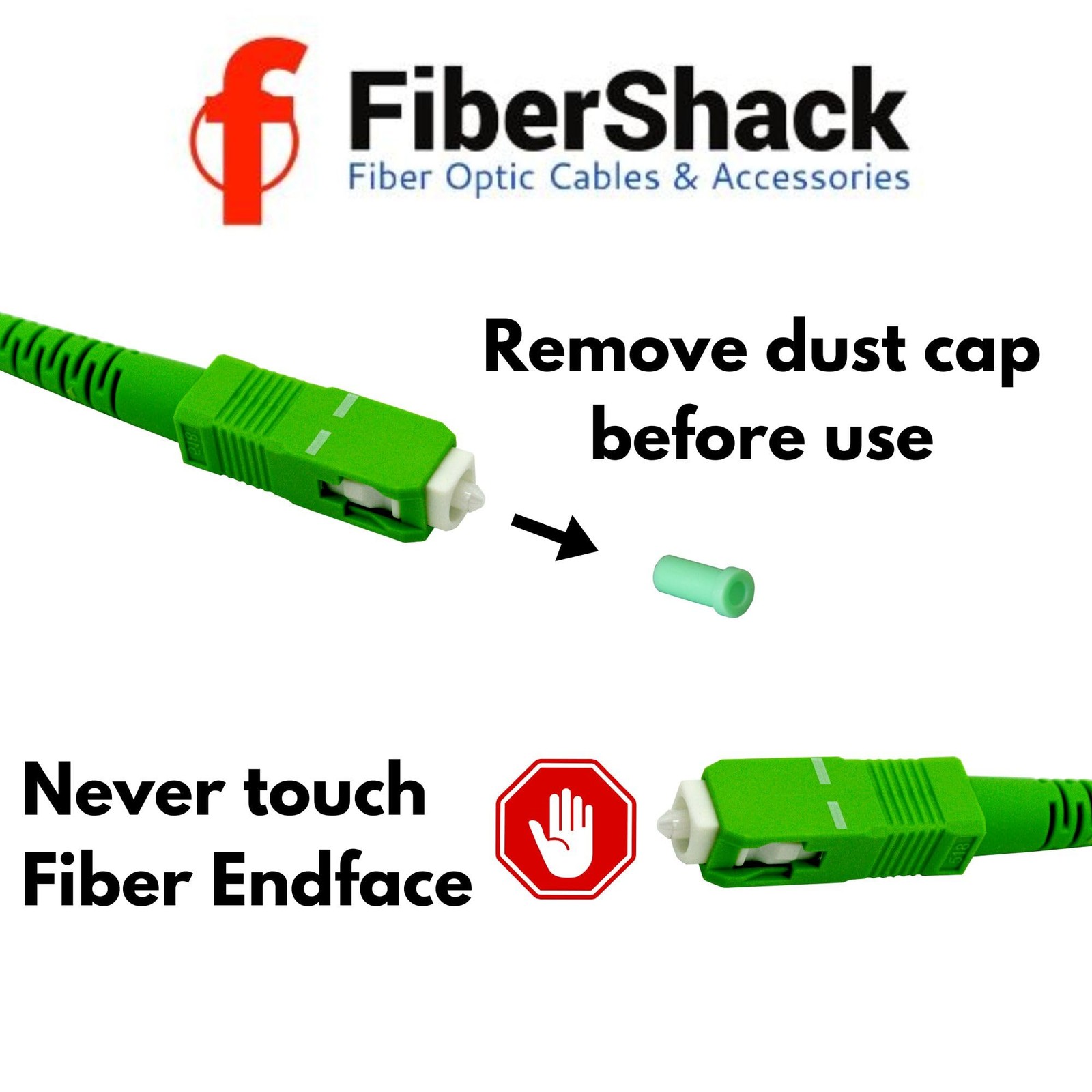 SC/APC to SC/APC Fiber Optic Patch Cable FTTH Home Internet 50 FT 15M Network