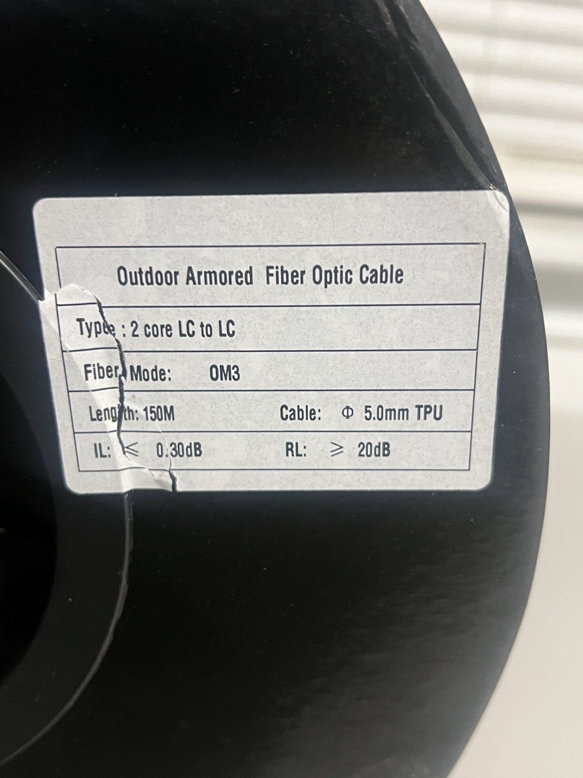 HXY 492FT – 150M -OM3 LC-LC Armored Outdoor Duplex Multimode Fiber Cable,