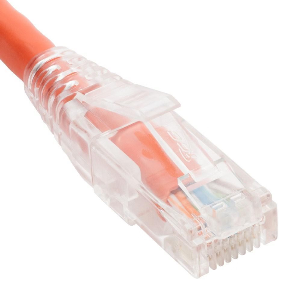 Patch cord cat6 clear boot 3 orange