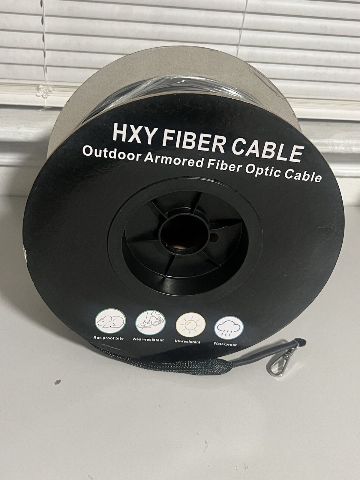 HXY 492FT – 150M -OM3 LC-LC Armored Outdoor Duplex Multimode Fiber Cable,