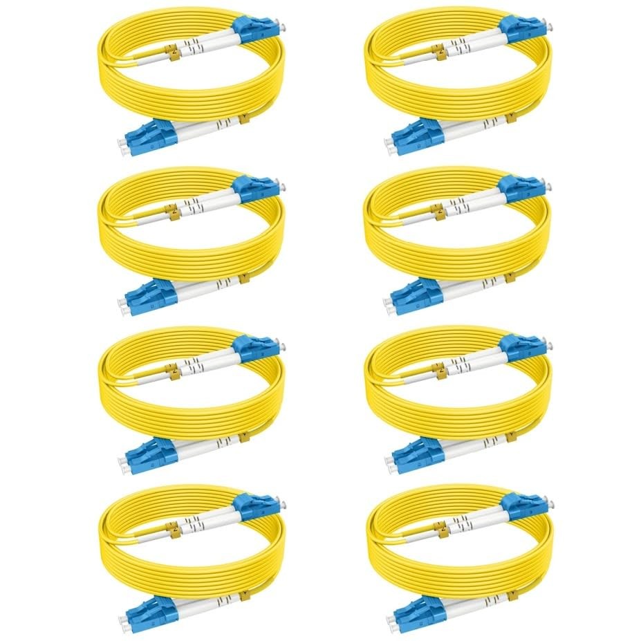 OS2 LC to LC Single Mode Fiber Patch Cables 0.66ft/0.2m-8PACK, SM Singlemode …
