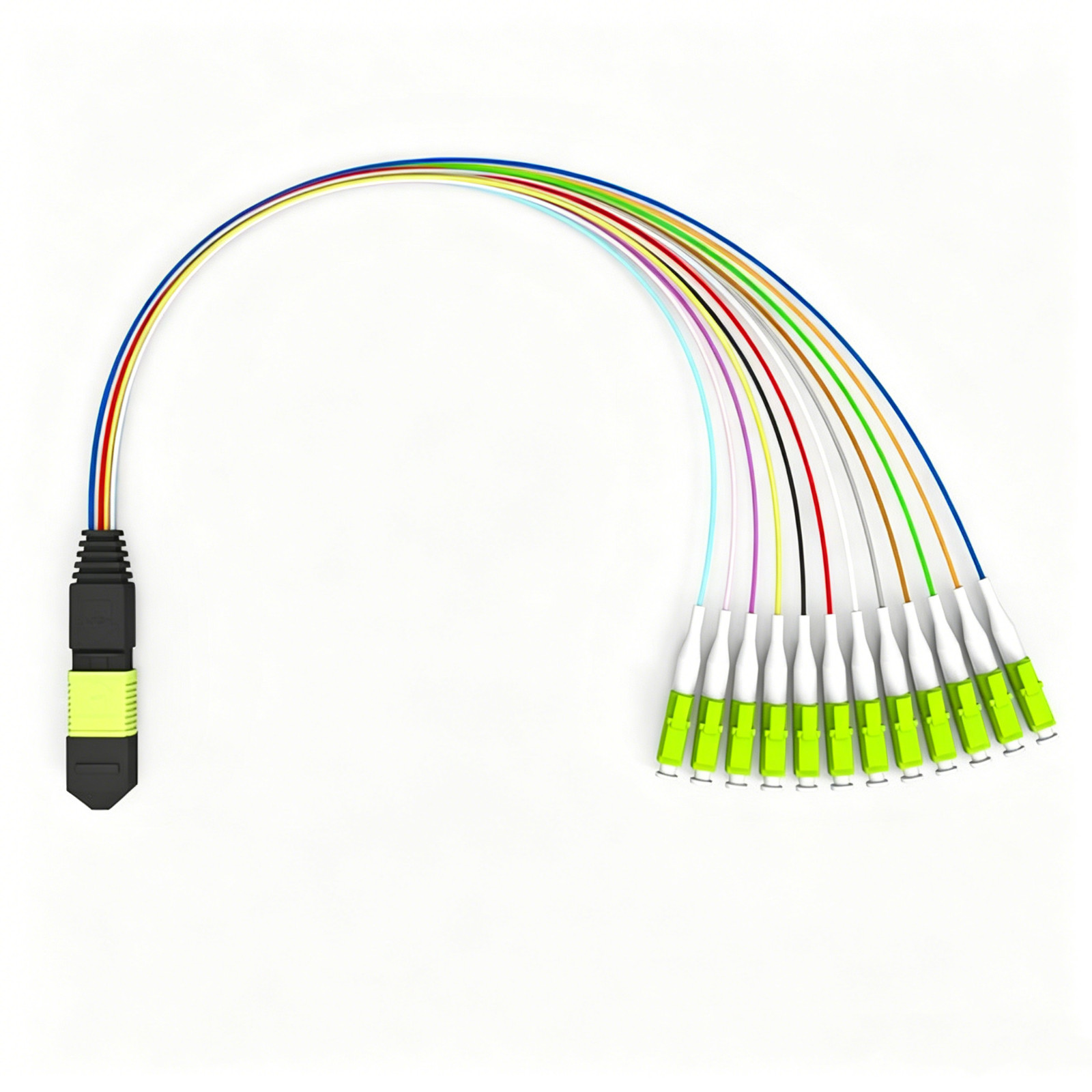 MPO to LC OM5 Multimode Breakout Cable 0.9mm Fanout Module Box Short Patch Cord