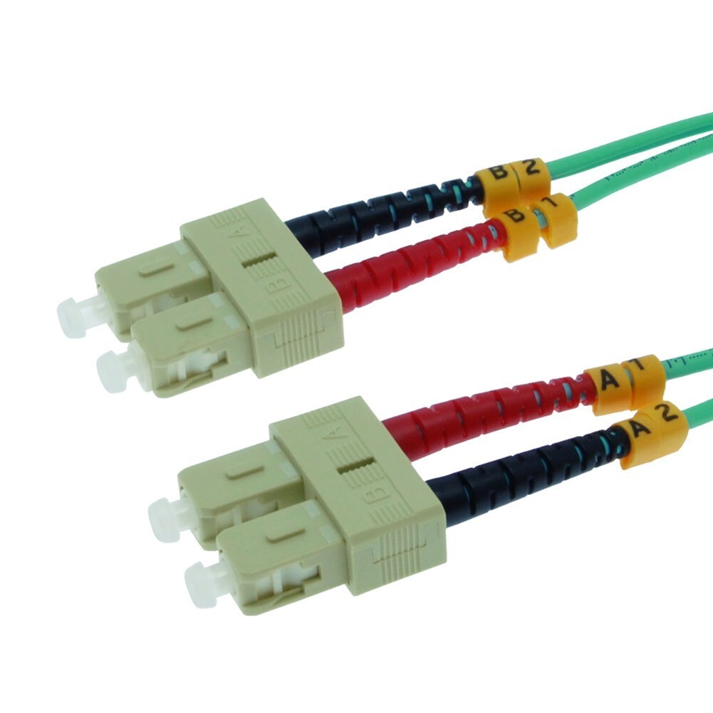 3m SC-SC 10Gb OM3 Duplex Multimode 50/125 Fiber Optical Network Cable Cord Aqua