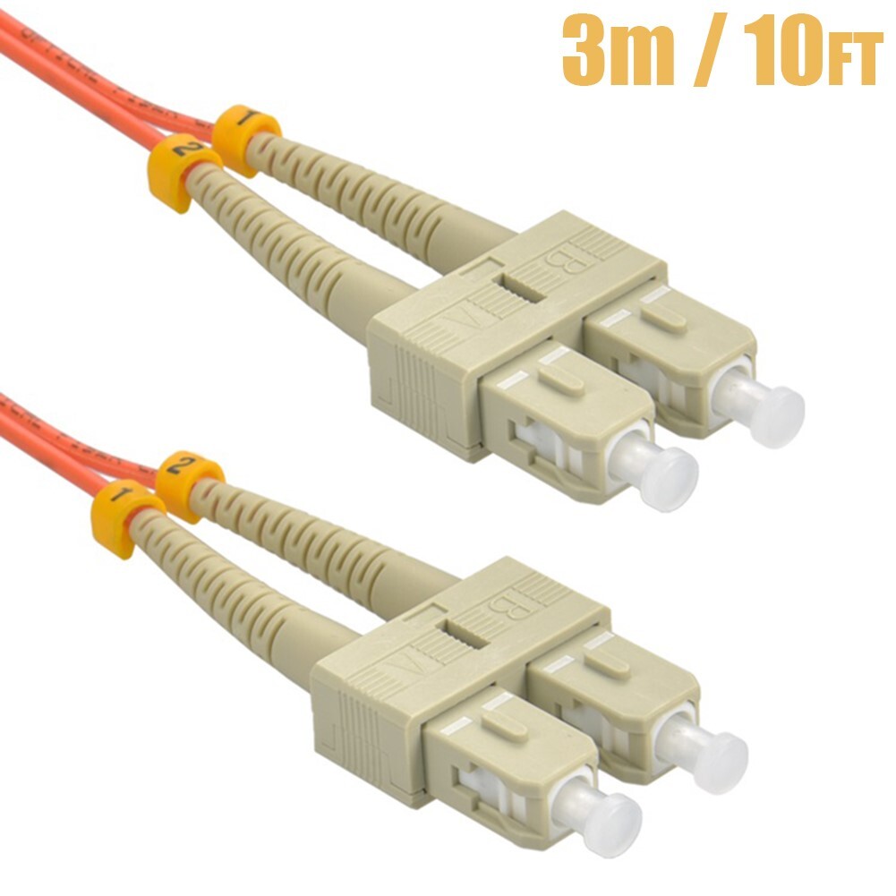 3M 10FT SC to SC Duplex 50/125 Multi Mode Fiber Optic Optical Patch Cable Cord
