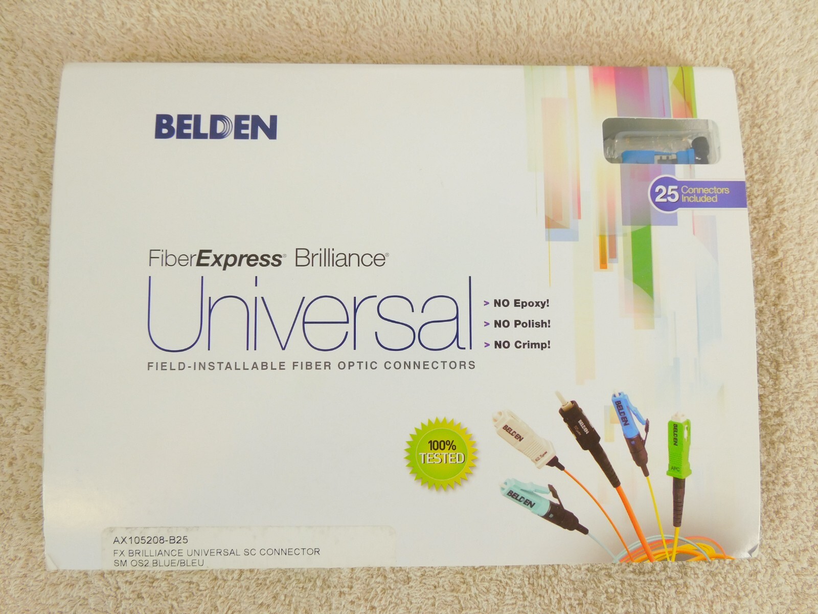Beldon AX105208 SC Connector FX Brilliance Single-Mode OS2 — SELECT QUANTITY