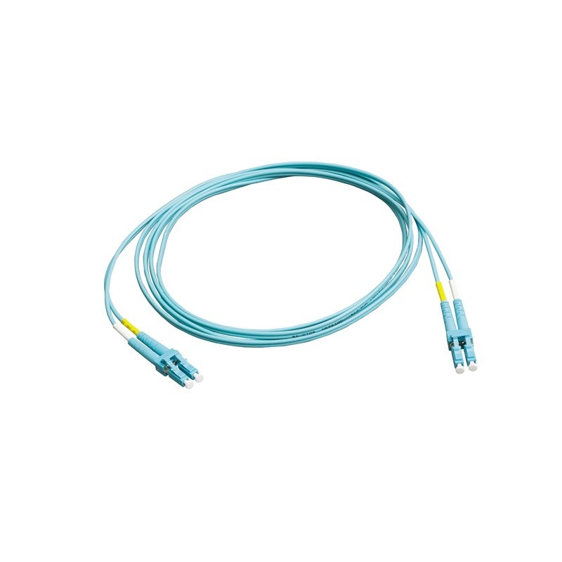 Belden FP3LDLD005M 5 Meter LC Duplex Patch Cord OFNR Rated Multimode (OM3) Aqua