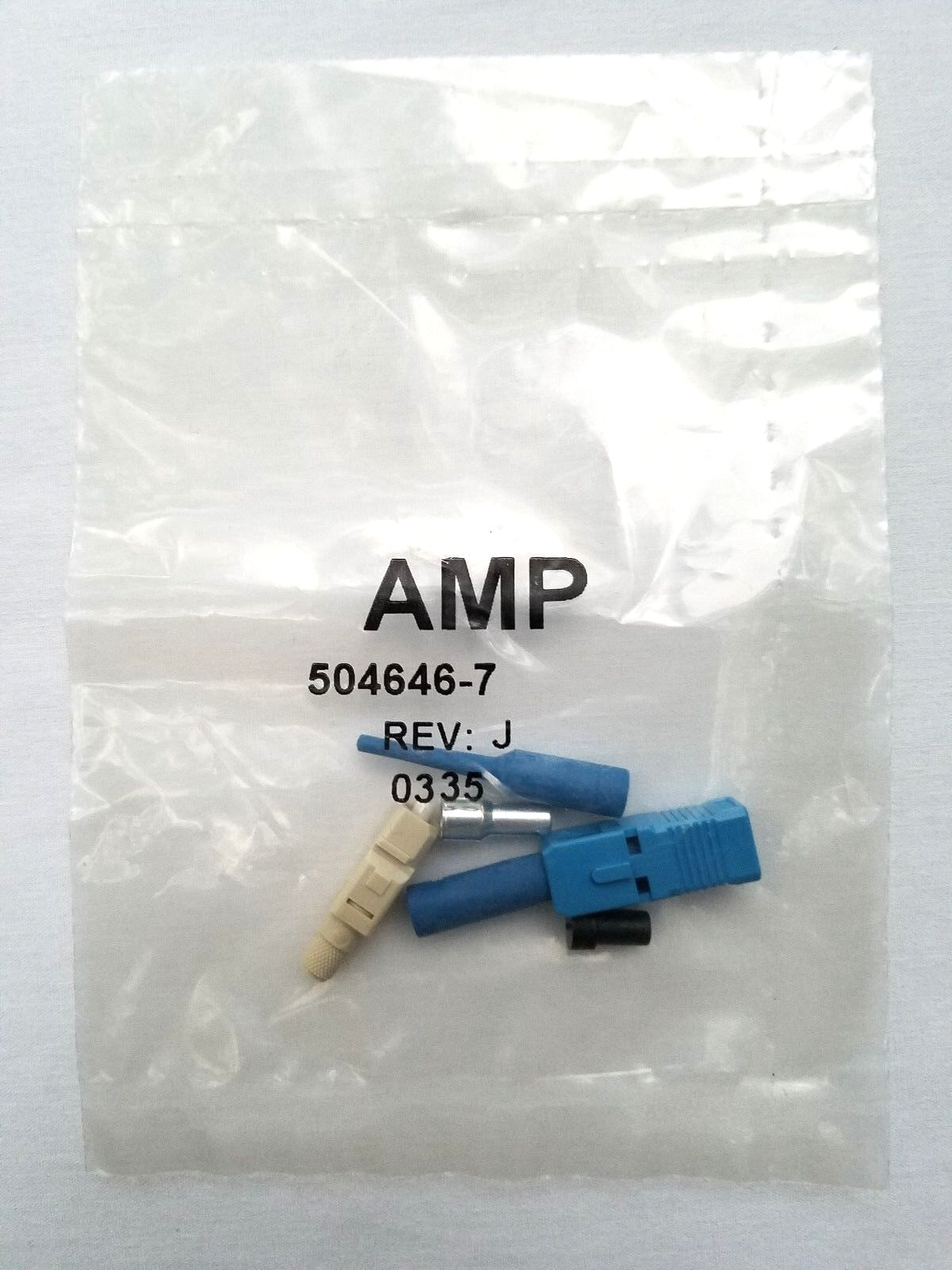 504646-7 AMP SC Fiber Optic Connectors KIT CONN 3.0MM SM – LOT OF 4