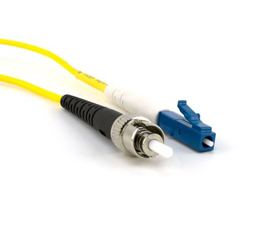 5m LC-ST Simplex 9/125 OS2 Singlemode Fiber Optic Patch Cable OFNR Yellow 16FT
