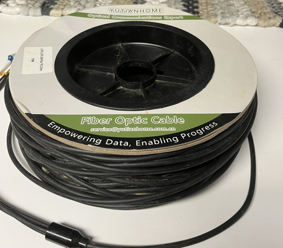 75 M LC-LC Single Mode 4-Core Fiber Optic Cable TPU 5.0mm Patch Cord SM Burial