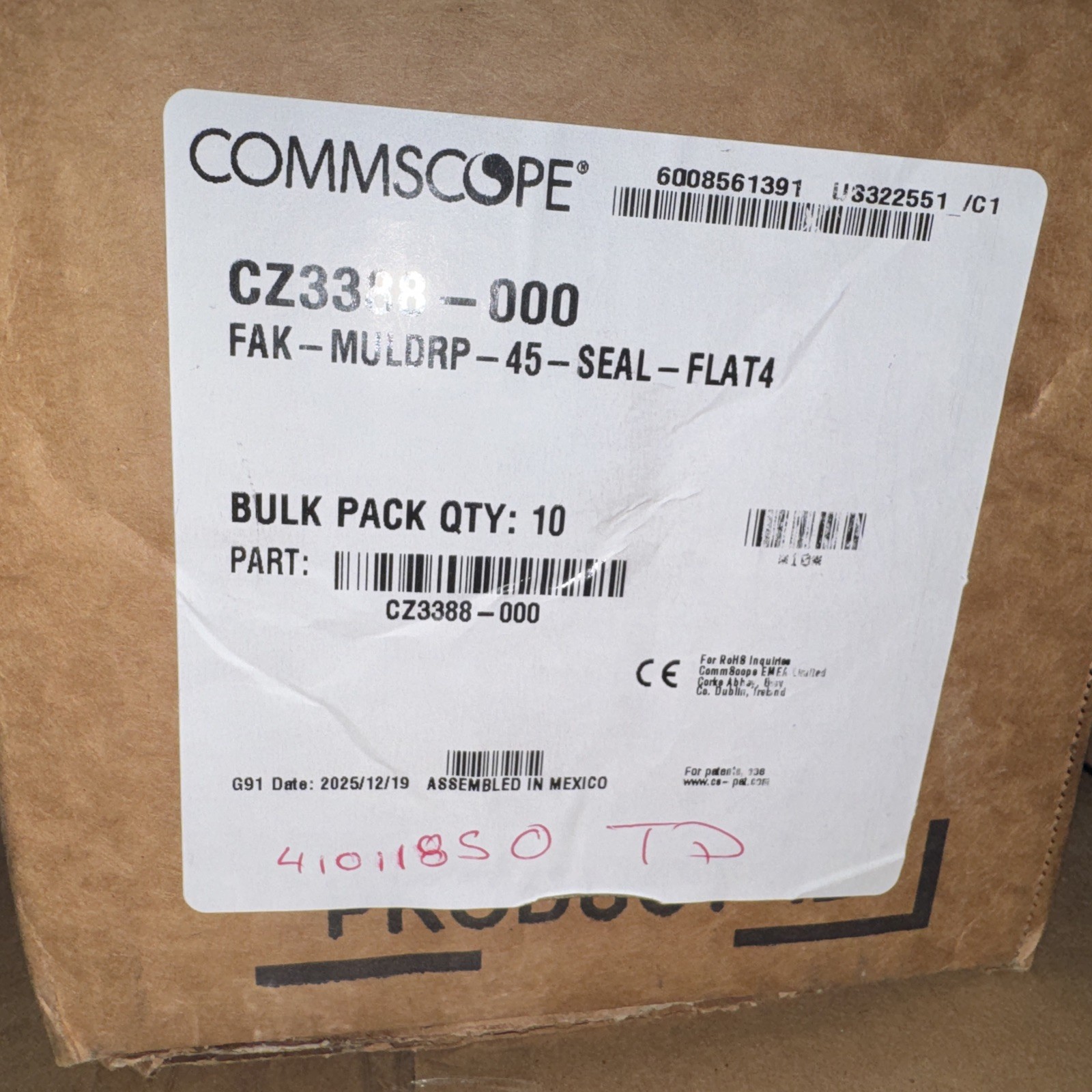 Commscope FAK-MULDRP-45-SEAL-FLAT4. Cz3388-000